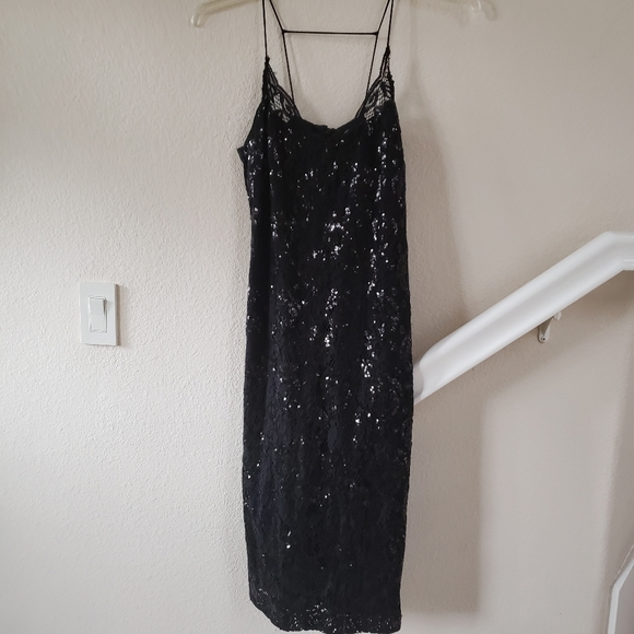 H&M Black Sequence Dress Size 6 NWOT - Picture 5 of 10